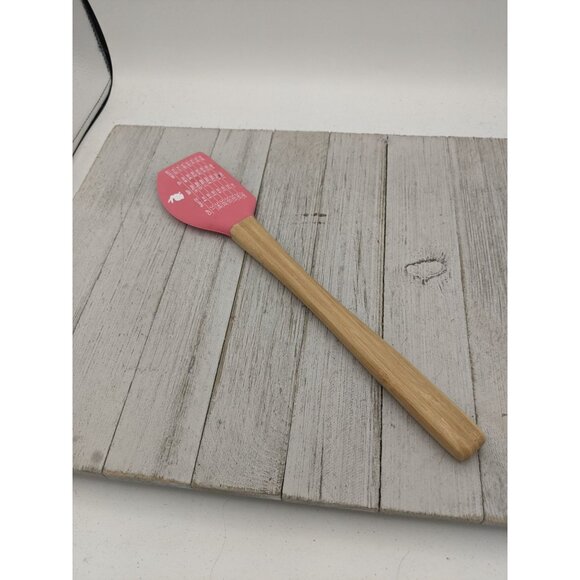 Happy Easter Bunny Silicone Spatula 12 1/4" Wood Handle Rabbit - Picture 4 of 6